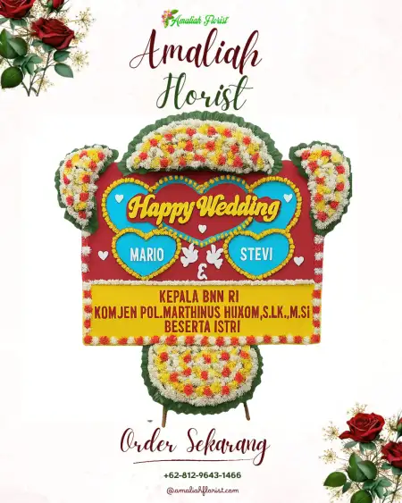 Papan Bunga Pernikahan Telajung